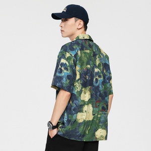 Camisa Hawaiana con Estampado Digital Personalizado Aloha, Nueva Camisa de Playa de Verano para Hombre, Camisa de Manga Corta para Hombre - Product Image 2