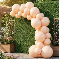 Kit d'arche de guirlande de ballons gonflables réutilisables en PVC, 7 ballons connectés pour anniversaires, mariages, événements en plein air et décorations de fête