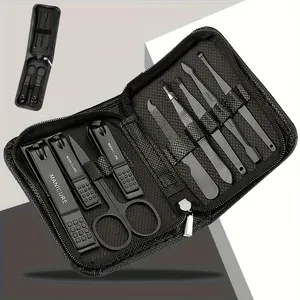 6/9Pcs Set Stainless Steel Manicure Set Portable Beauty <b>Kit</b> with <b>Nail</b> Clippers Scissors Files Dual-End <b>Nail</b> Pusher Tool - Product Image 2