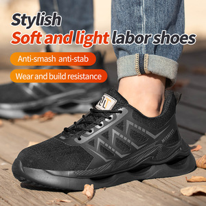 Chaussures de sécurité légères pour hommes, baskets de travail industrielles, chaussures respirantes à bout en acier, bottes de sécurité protectrices quatre saisons - Product Image 6
