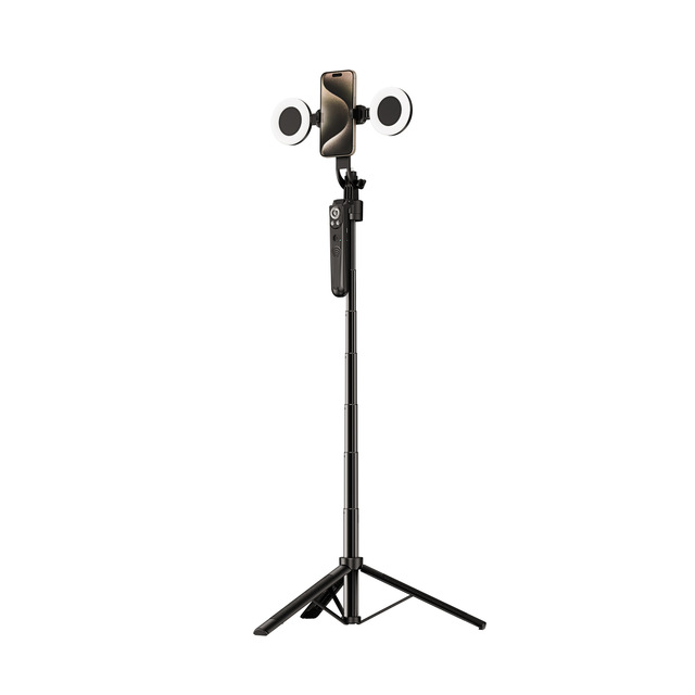 Universal 1.8M Selfie Stick 360 Rotation Face Track Anti-shake 4 Axis Selfie Stick Phone Tripod With LED Light for Tiktok