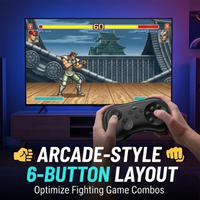 Controlador de juegos de lucha profesional Y04: Configuración de botones cruzados 3D con efecto Hall, compatible con macros.