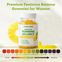 Gummies Premium Équilibre Féminin Naturel : Équilibre du pH Vaginal, Vitamine C, Extrait d'Ananas, Soutien Immunitaire – 2 Gummies par Jour