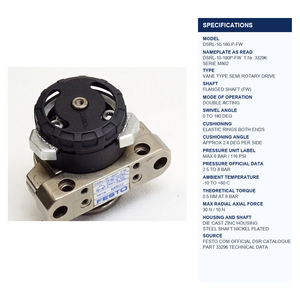 Actionneur <span class=keywords><strong>pneumatique</strong></span> à palettes semi-rotatives Festo DSRL-10-180-P-FW à arbre à brides DSRL-12-180-P-FW DSRL-16-180-P-FW - Product Image 6