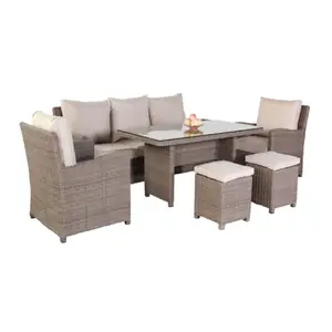 Conjuntos de mobiliário sofá em rattan, para áreas externas, decoração de sofá e poltrona