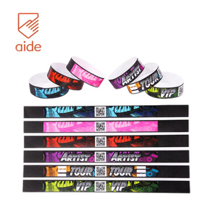 Wholesales Event Wristbands Personalized Tyvek Bracelets Waterproof Synthetic Paper WristBands Tyvek Wristband With Logo Custom