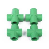 Raccord croisé égal en polypropylène PPR, connecteur 4 voies pour alimentation en eau chaude et froide, raccord à sertir par fusion