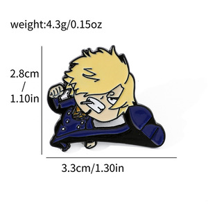 Bán Buôn Dễ Thương Phim Hoạt Hình Mềm Men Pin <span class=keywords><strong>6</strong></span> Thiết Kế Thả Anime Nhân Vật Phù Hiệu Kim Loại Cho Món Quà - Product Image 6