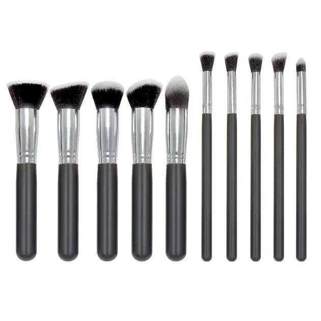 Premium 10 PCS Makeup Brush Set Synthetic Foundation Powder Concealer Brushes