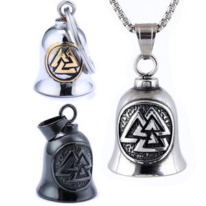 <span class=keywords><strong>Campana</strong></span> de la Suerte para Motociclistas, Estilo Vintage Mixto, de Acero Inoxidable, con Diseño de Calavera y Rosa Masónica - Product Image 3