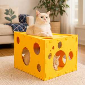 Cheese Pet Cat Cave Bed for Cats <strong>Dog</strong> <strong>Kennel</strong> Winter Warm Enclosed <strong>Dog</strong> House House Type Four Seasons Universal Sleeping Cat <strong>Kennel</strong> - Product Image 2