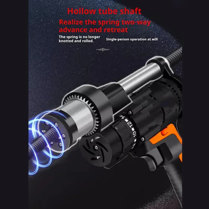 Máquina Eléctrica Desatascadora de Tuberías Tipo Resorte A0465, Herramienta de Limpieza para Desagües de Inodoros Domésticos - Product Image 5