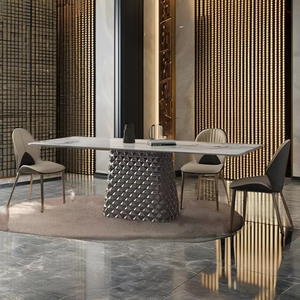 <span class=keywords><strong>Ensemble</strong></span> <span class=keywords><strong>table</strong></span> <span class=keywords><strong>et</strong></span> chaises extensibles de style <span class=keywords><strong>scandinave</strong></span> pour 4-20 personnes pour hôtel ou maison napperons inclus - Product Image 1