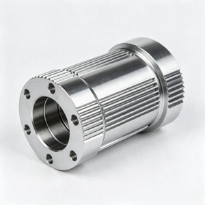 Manchon moleté CNC sur mesure OEM, en aluminium, cuivre, laiton, acier inoxydable, usiné, haute précision, fileté, pour connexion mécanique - Product Image 1