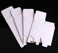 Boîtes en carton rigide blanc écologiques avec logo personnalisé, lamination mate, taille personnalisée pour gloss à lèvres, flacons de parfum, bijoux