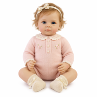 Poupées reborn en vinyle de 20 pouces - Jouet éducatif en peluche pour enfants