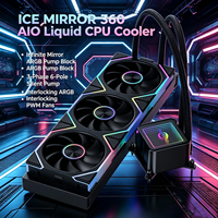 Enfriador de CPU SM-360W/B-F4, Ventilador PWM ARGB de 360 mm, Refrigeración Líquida por Agua AIO para Intel LGA 1700 1851 AMD AM5 AM4, PC para Juegos