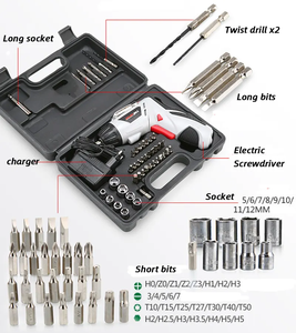 Ensemble de 45 tournevis sans fil Li-ion 4,8 V, <span class=keywords><strong>perceuse</strong></span> électrique rechargeable avec embouts, mini kit de tournevis électrique - Product Image 6