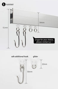 Rail en aluminium moderne en forme de L pour rideaux médicaux d'hôpital et accessoires de tringles et rails - Product Image 4