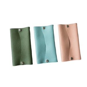 Japanese-style minimalist PU leather tissue <b>bag</b>, <b>mini</b> portable tissue <b>bag</b>, suitable for home use in living room and bathroom, - Product Image 5