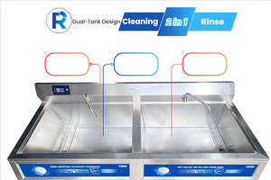 Lave-vaisselle à ultrasons, machine de nettoyage de la vaisselle commerciale pour restaurant, cantine, hôtel, restauration, cuisine Rama RB1500S - Product Image 4