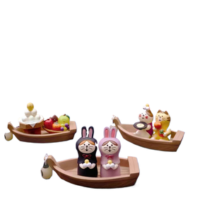 Qingheng Festival de la mi-automne jouer cadeau gâteau de lune décoration résine INS figure artisanat petits ornements - Product Image 1