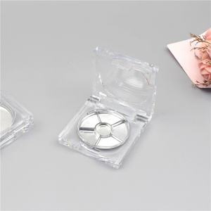 39.6mm iç çapı şeffaf boş akrilik kompakt pudra kutusu kare boş plastik göz farı paleti vaka - Product Image 5