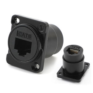 Adaptateur réseau RJ45 Keystone <span class=keywords><strong>Jack</strong></span> Cat5e Cat6 Cat6a Cat8 Type <span class=keywords><strong>D</strong></span>, Connecteur modulaire droit, Répartiteur RJ45 pour panneau - Product Image 2