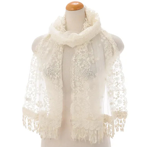 ผ้าคลุมไหล่ลูกไม้ลายกุหลาบเพ้นท์มือ น้ำหนักเบา สำหรับผู้หญิง ผ้าฝ้ายผสมไนลอน ระบายอากาศได้ดี ใช้ได้ทุกฤดู - Product Image 2