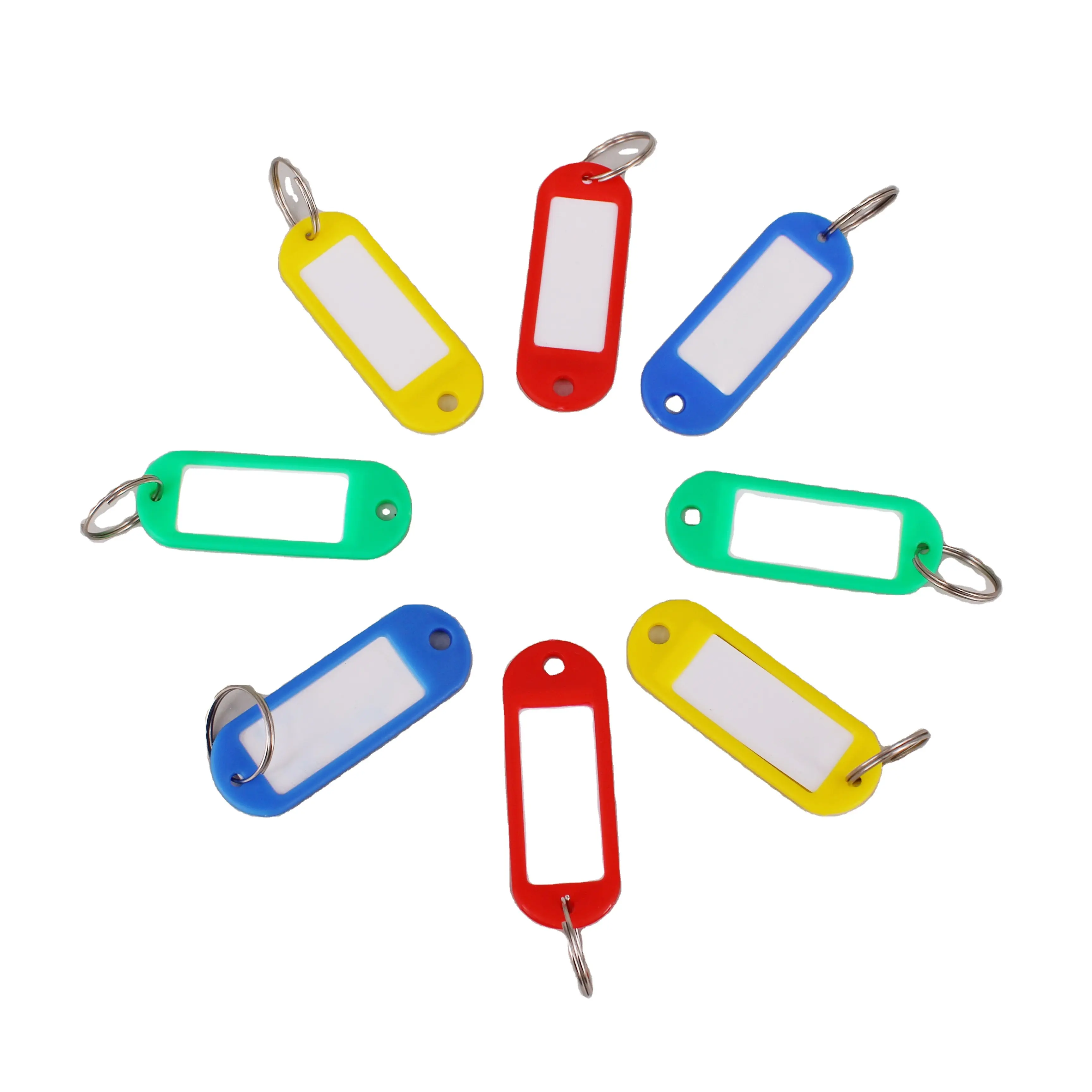 Key Ring for Home Office School Multicolor Keychain Name Card Key Tag