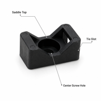 Support de fixation pour serre-câbles de type selle en nylon, support de fixation blanc/noir pour la gestion des câbles