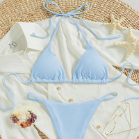 Couleur unie Sexy 2024 Xxx Hot Bikini Vente en gros Femmes Bikini Maillots de bain
