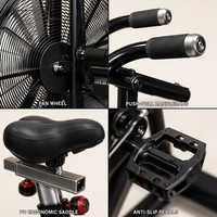 Bicicleta estática Air Bike, equipo de gimnasio comercial, bicicleta de ejercicio con resistencia magnética, Assault Bike, cardio, CrossFit, 180 kg