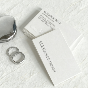 Tarjetas de Visita Personalizadas con Textura Blanca en Relieve, Diseño Elegante y Lujoso con Personalización de su Logotipo - Product Image 1