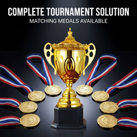 Trophées de compétition sportive de football personnalisés, base noire durable, coupe de champion, souvenir personnalisé