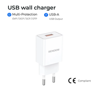 Chargeur à prise européenne 2,4 A, adaptateur mural USB, bloc de charge portable AC220V pour téléphone, tablette, voyage OG30