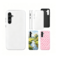 Coque arrière double couche par sublimation 3D 2-en-1 en TPU et PC vierge pour téléphones mobiles Samsung Galaxy S23 FE S23 Ultra S23