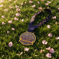 Médaille personnalisée pour les sports, récompense de triathlon personnalisée, trophée de course gravé avec cordon, cadeau unique pour la compétition de marathon