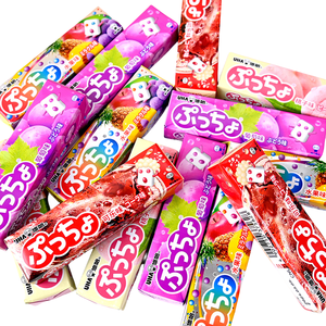 ขนมญี่ปุ่นขายดี ยูฮา ฟรุ๊ต กัมมี่ รสพีชและองุ่น ไส้แยม ขนมเยลลี่แบบแซนวิช 50 กรัม - Product Image 1
