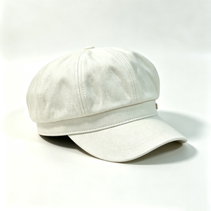 Wholesale Unisex Cotton Canvas Newsboy Cap Vintage Octagonal <b>Beret</b> ACE Metal Logo Soft Short Brim Daily Casual Gatsby Hat Custom - Product Image 5