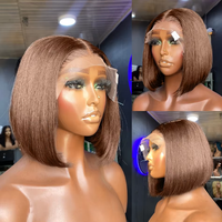Perruque Bob HD Lace en gros, 100% cheveux humains vierges, meilleure perruque frontale indienne HD Lace, cheveux humains originaux, perruque en dentelle pour femme, cheveux naturels