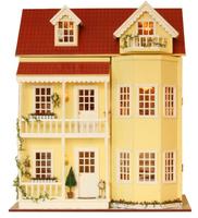 DIY — maison de poupée en bois avec lumière et musique, pour cadeau de noël, Europe, nouvelle collection