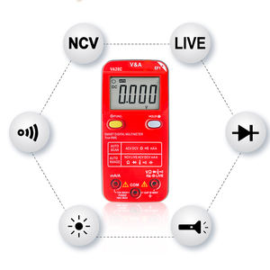 Multimètre numérique VA28C avec écran LCD Analogique Multi Testeur Taille de la paume Fréquence Li-Batterie Voltmètre Ampèremètre Vente Vert Rouge - Product Image 3