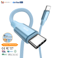 UNIEAN-Micro câble USB A 2.0 vers C, 2m, 3m, 5V2A, type C, câble de charge rapide USB, câbles de données pour iPhone, vente en gros d'usine