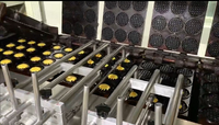 Machine à gaufres industrielle, ligne de production de gaufrettes au chocolat, équipement de boulangerie automatique populaire en usine
