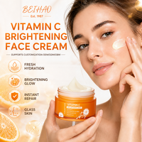 Krim Pelembap Peremajaan Kulit, Pencerah, Pemutih, Anti-Penuaan dengan Niacinamide, Vitamin C, dan Gold Stamping untuk Semua Jenis Kulit