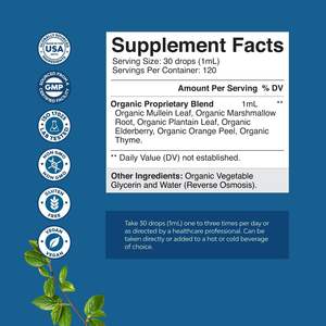 Disintossicazione e pulizia polmonare a base di erbe con estratto di radice di Marshmallow e foglia di piantaggine per la salute dei polmoni respiratori, gocce per la pulizia dei polmoni - Product Image 4