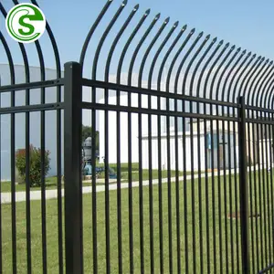 Square tube bar and post galvanized steel iron fence panel/gate