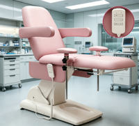 Fauteuil gynécologique électrique à triple moteur, homologué CE, pour cliniques, hôpitaux et centres de contraception