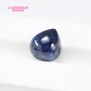 Cadermay Natural Sapphire Pear Cut Blue Loose Gemstone For Jewelry Making - Product Image 4